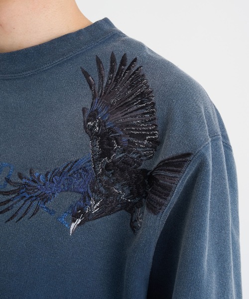 トレーナー スウェット 「KHOKI / コッキ」 Vintage-effect sweatshirt メンズの画像