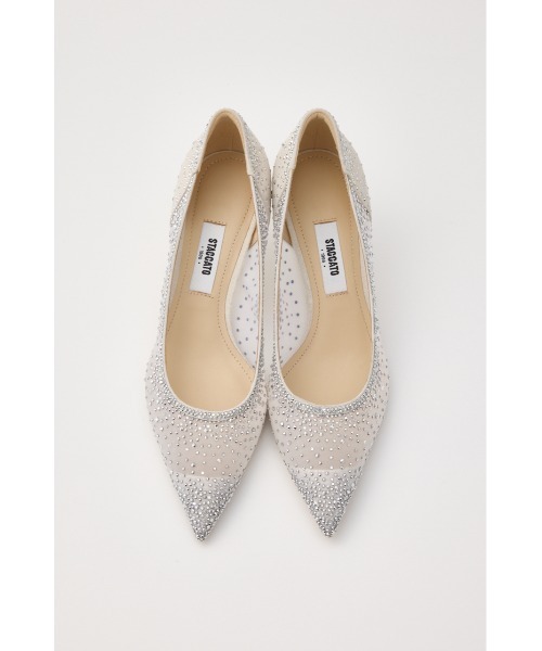 STACCATO フラットシューズ シースルー リボン キラキラ グレー STACCATO パンプス キャリーシースルーパンプス : ZOZOTOWN