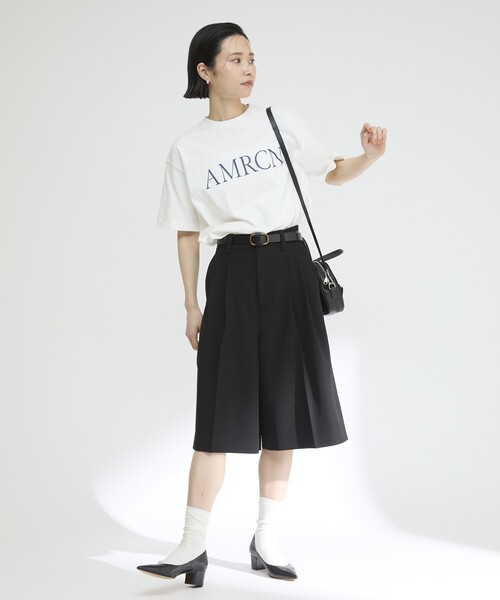 AMERICANA - AMERICANA丸胴ラフィー天竺Tシャツ Americana/別注 丸胴 ラフィー天竺 ロゴプリントTEE