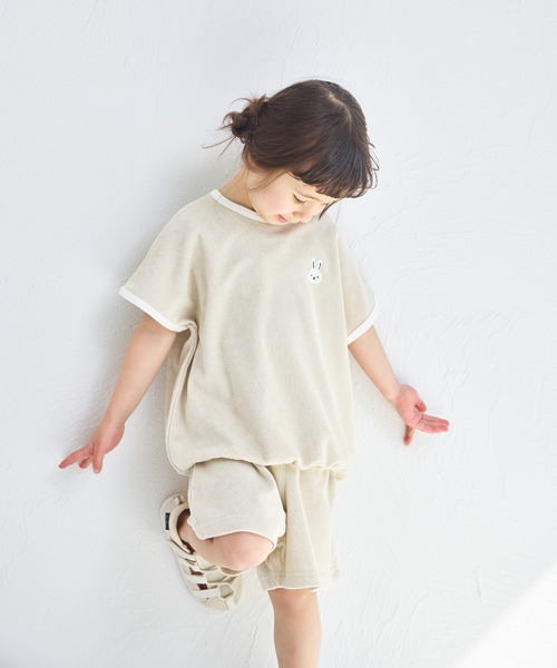 ハンドメイド【size130セットアップ】 pairmanon セットアップ 「パイル」「リンクコーデ」動物