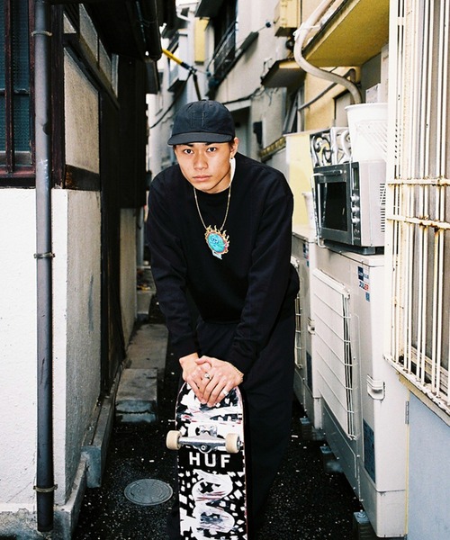 HUF 「HUF」 スウェットカットソー MEDIUM ブラック メンズ