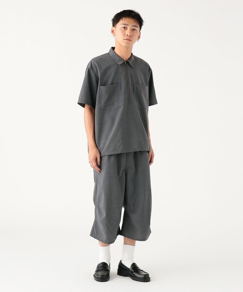 BEAMS シャツ ハーフジップ プルオーバー メンズ : ZOZOTOWN