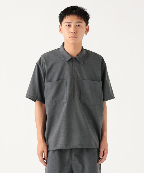 BEAMS シャツ ハーフジップ プルオーバー メンズ : ZOZOTOWN