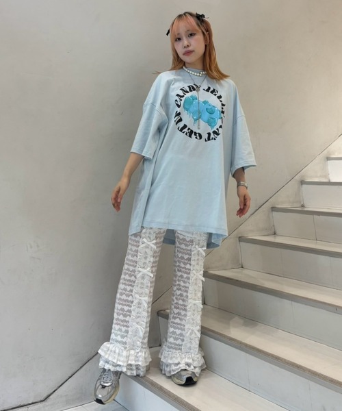 tシャツ JELLY PEPE BIG BIG Tシャツ レディース メンズ Candy Stripper tシャツ JELLY PEPE BIG Tシャツ レディース