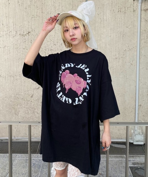 Candy Stripper tシャツ JELLY PEPE BIG Tシャツ レディース