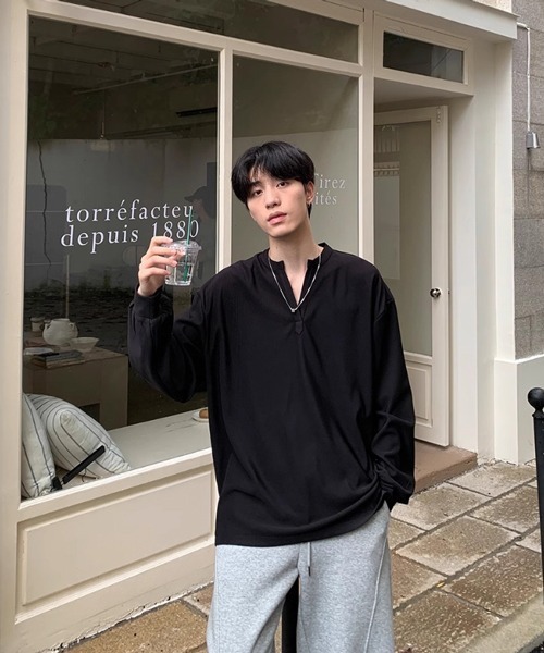 NOWLE（ノウル） tシャツ 「NOWLE」リラックスフィット キーネック