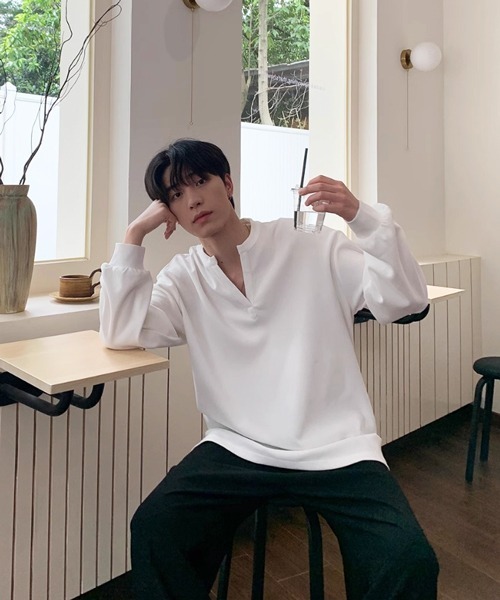NOWLE（ノウル） tシャツ 「NOWLE」リラックスフィット キーネック