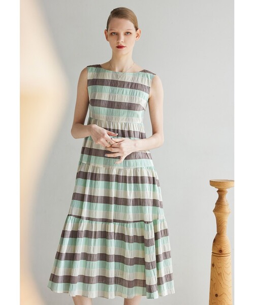 Fセール❗️未使用トッカ洗えるOPTICAL CUBE DRESS ドレス　S TOCCA（トッカ） ワンピース OPTICAL CUBE DRESS ドレス : ZOZOTOWN