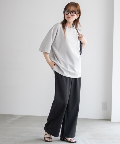 tシャツ 「新色追加/10色展開」着心地のよい冷感DRY オーバーサイズTシャツ ユニセックス メンズ レディース | NAVY（ファッション） | 23