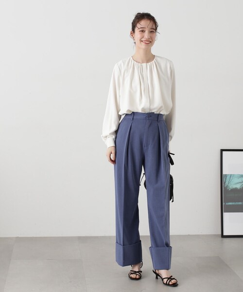 「N.（N. Natural Beauty Basic）」 長袖ブラウス MEDIUM ネイビー レディース N.Natural Beauty Basic 「N.（N. Natural Basic）」 長袖