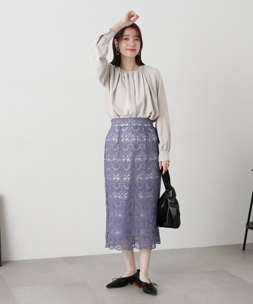 「N.（N. Natural Beauty Basic）」 長袖ブラウス MEDIUM ネイビー レディース N.Natural Beauty Basic 「N.（N. Natural Basic）」 長袖