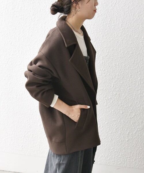 SHIPS any 「SHIPS any」 ピーコート ONE SIZE ブラウン レディース