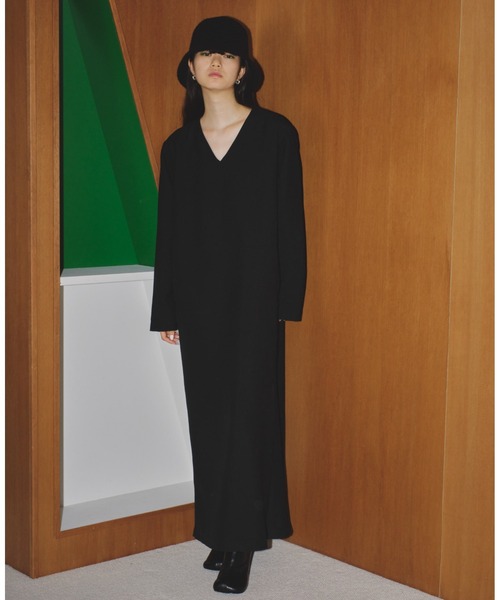 【ja】todayfulブラック ロングワンピース 36 TODAYFUL 「TODAYFUL」 長袖ワンピース 36 ブラック レディース