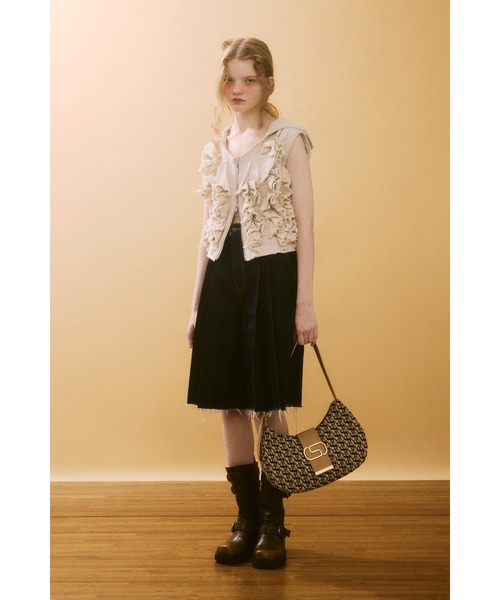 tシャツ ZIP VINTAGE CUT トップス レディース SLY tシャツ FRONT ZIP FRILL TOPS フロントジップ フリル