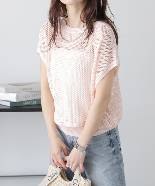 La-gemme（ラジェム） カーディガン 夏 前後2Wayかぎ編みカーディガン