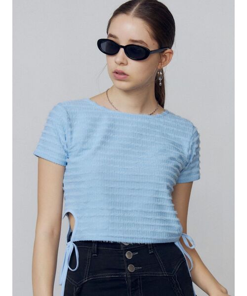 EMODA tシャツ サイドハートオープントップス レディース
