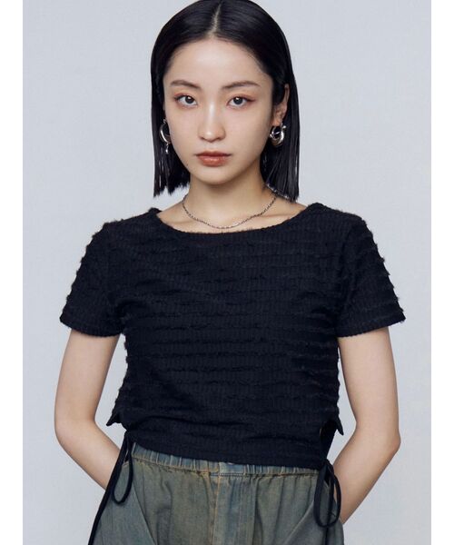 EMODA tシャツ サイドハートオープントップス レディース