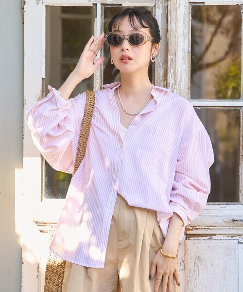 D&G ピンク シルク　長袖シャツ Dolce & Gabbana シルクシャツ | ピンク | FARFETCH JP