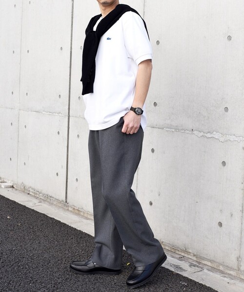 「LACOSTE」 半袖Tシャツ SMALL ホワイト メンズ