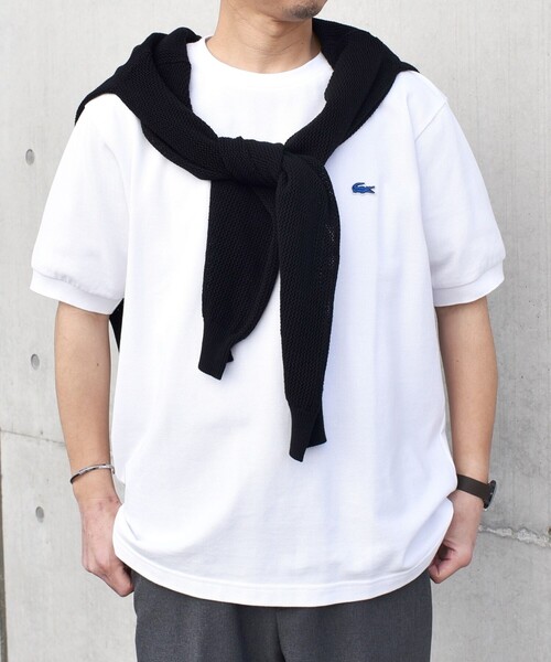 「LACOSTE」 半袖Tシャツ SMALL ホワイト メンズ