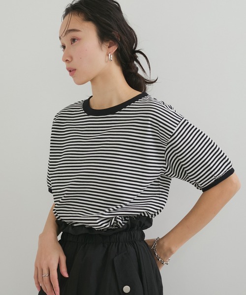 「STAR&STRIPE」 半袖カットソー M ブラック レディース