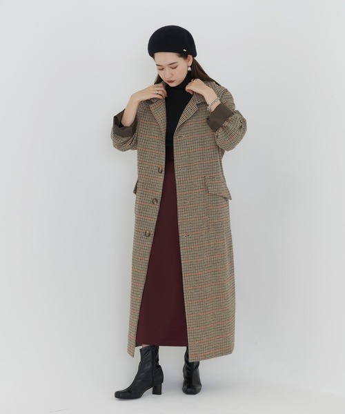 [TINA:JOJUN] пальто с отложным воротником M бежевый женский 