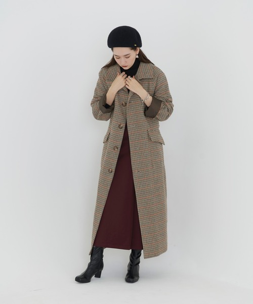 [TINA:JOJUN] пальто с отложным воротником M бежевый женский 