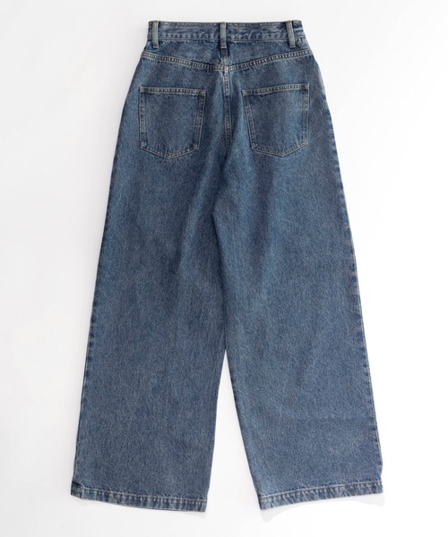 「MAISON SPECIAL」 ダメージ加工デニムパンツ 36 ブルー レディース