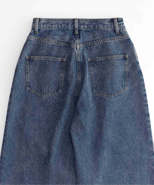 「MAISON SPECIAL」 ダメージ加工デニムパンツ 36 ブルー レディース
