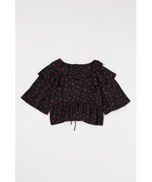 MOUSSY（マウジー） ブラウス シャツ FLOWER PATTERN FRILLS トップス 