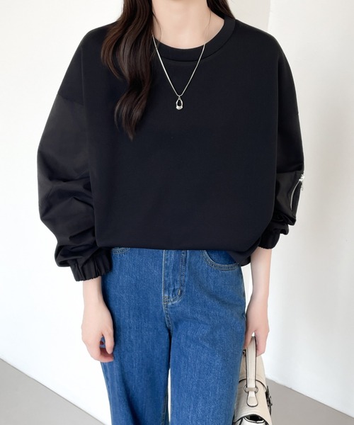 ABITOKYO（アビトーキョー） トレーナー スウェット 異素材スリーブ