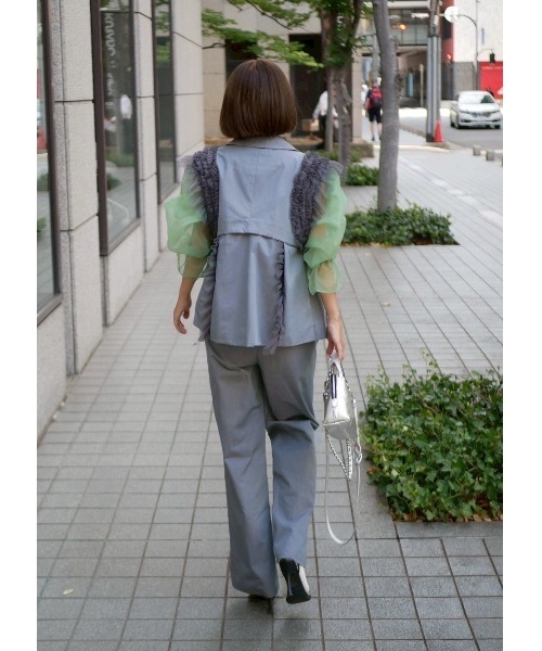 BeBeoD（ベベッド） パンツ タックデザインストレートパンツ