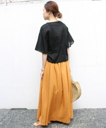 「SLOBE IENA」 半袖ブラウス FREE ブラック レディースの画像4