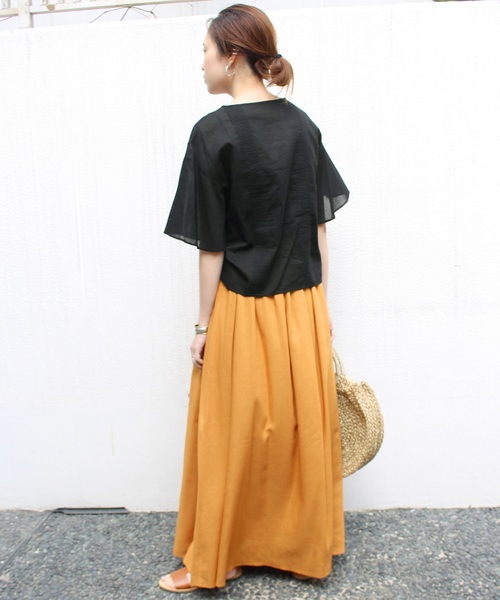 「SLOBE IENA」 半袖ブラウス FREE ブラック レディースの画像4