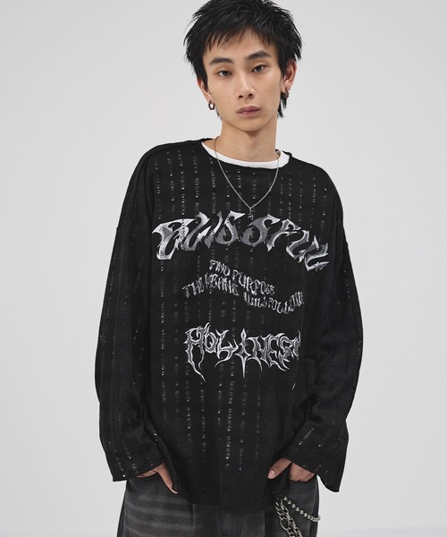 tシャツ ダメージロングスリーブカットソー「UNISEX」 メンズ