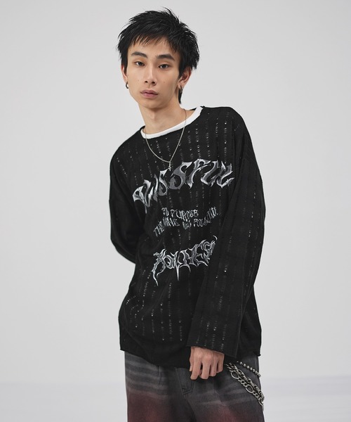 tシャツ ダメージロングスリーブカットソー「UNISEX」 メンズ