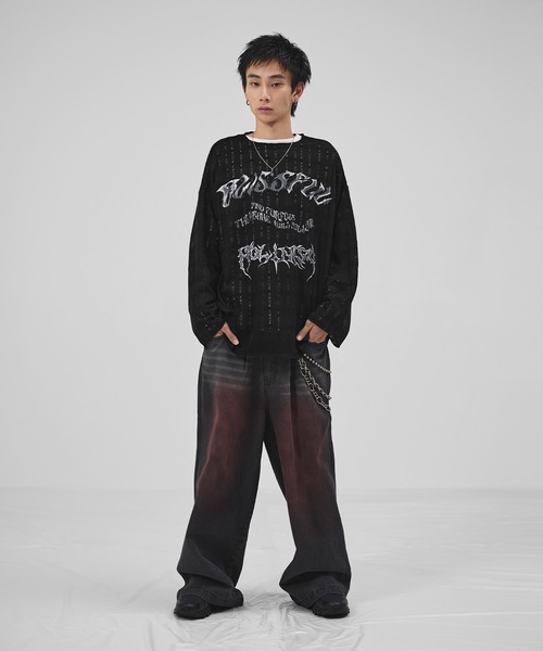 tシャツ ダメージロングスリーブカットソー「UNISEX」 メンズ