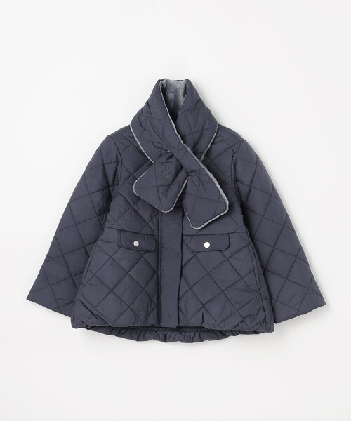 コート アウター 「110-140cm」マフラー付き中綿キルト アウター キッズ 子供服 女の子の画像