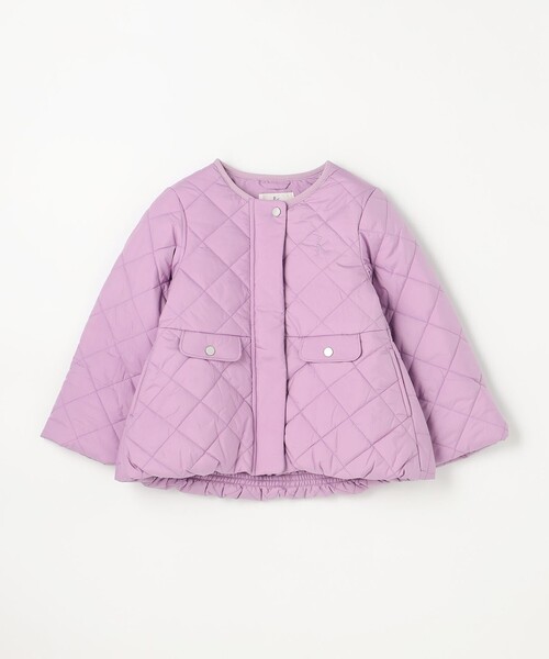 コート アウター 「110-140cm」マフラー付き中綿キルト アウター キッズ 子供服 女の子の画像