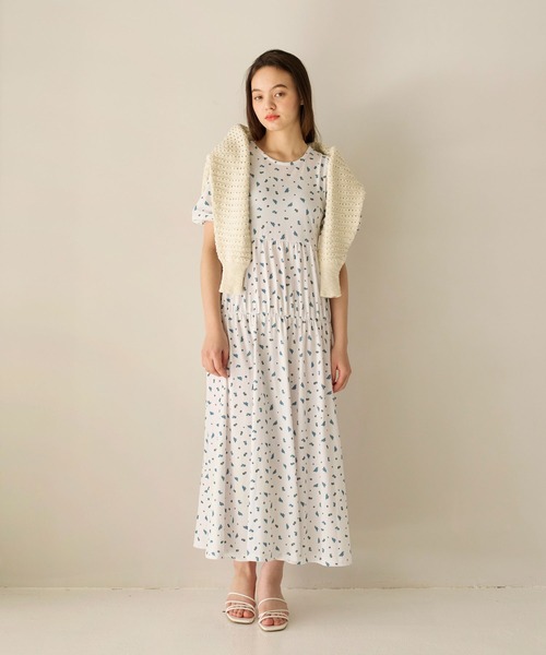 「TINA：JOJUN」 半袖ワンピース S チェリーピンク レディース_画像3