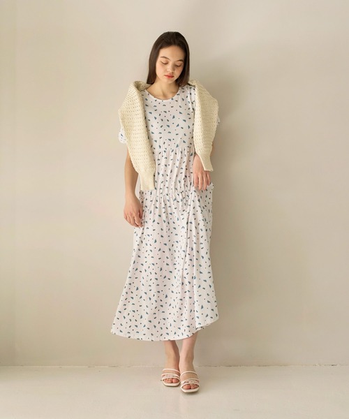 「TINA：JOJUN」 半袖ワンピース S チェリーピンク レディース_画像4