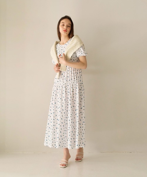 「TINA：JOJUN」 半袖ワンピース S チェリーピンク レディース_画像6