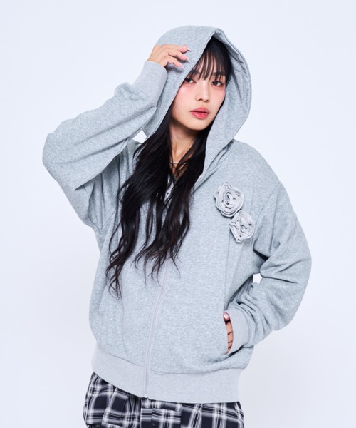 Poly Jam パーカー Rose parker / ローズラメパーカー レディース