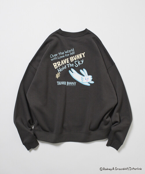 トレーナー スウェット 限定展開 Thunder Bunny/サンダーバニー/別注 ビッグシルエット バックプリント クルーネックスウェット / SK | FREAK'S STORE | 24