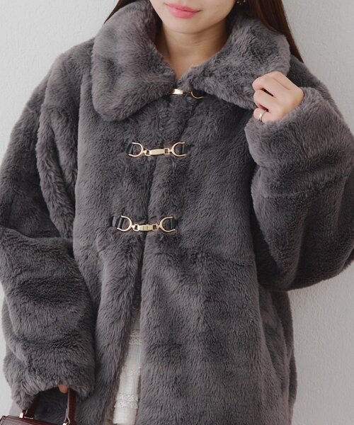 ANOTHER BRANCH OLIVE des ブルゾン アウター ラビットファービット