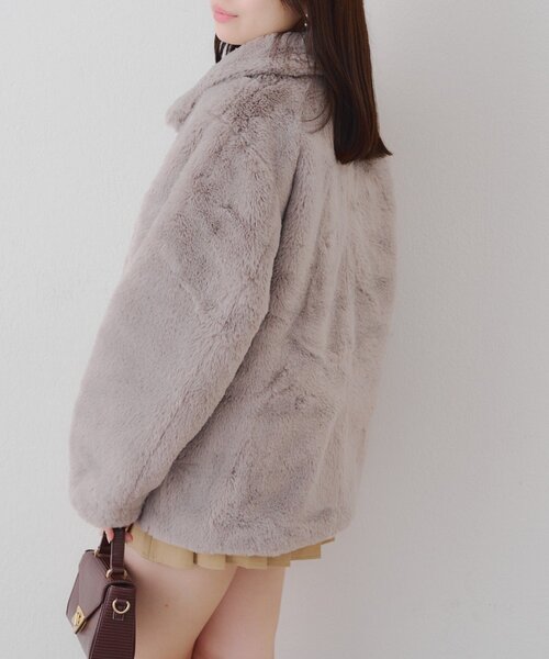 ANOTHER BRANCH OLIVE des OLIVE ブルゾン アウター ラビットファー