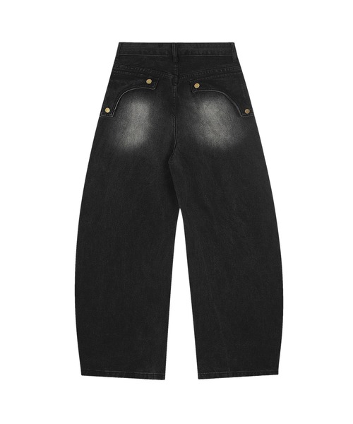 【美品】グッチ　デニムパンツ　ツータック　XX　ダメージ加工　汚し加工　W28 ジーンズ グラフィックステッチ ダメージ加工 デニムパンツ メンズ