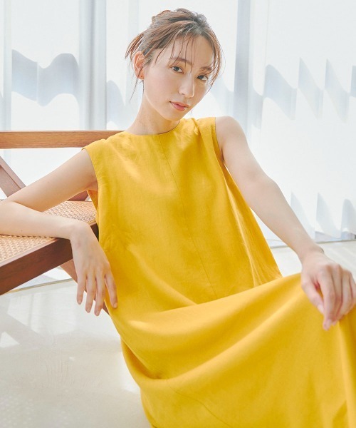 「Droite lautreamont」 ノースリーブワンピース 2 ベージュ レディース_画像2