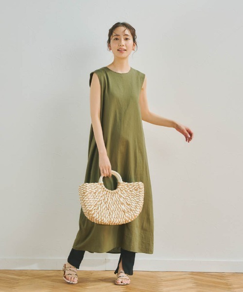 「Droite lautreamont」 ノースリーブワンピース 2 ベージュ レディース_画像3