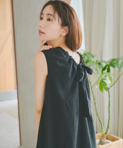 「Droite lautreamont」 ノースリーブワンピース 2 ベージュ レディース_画像4